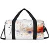 WowPrint Borsone sportivo con note musicali astratte con scomparto per scarpe borse da viaggio per il weekend da viaggio per palestra organizer per bagagli per donne uomini bambini ragazze ragazzi