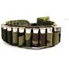Ra sport Cartuccera Cintura Cal 12 da Caccia Nylon Cartucciera Regolabile Verde