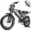 Pudari Bicicletta elettrica per adulti DK401/400, batteria rimovibile da 48 V 18.2 Ah, moto elettrica fuoristrada con pneumatici larghi 20×4, mountain bike, bicicletta da pendolare per tutti i terreni