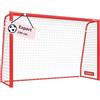 HUDORA Porta da calcio Expert - porta da calcio grande per bimbi/adulti - resistente alle intemperie e stabile con rete a maglie strette - Porta da esterno per tempo libero e training - 300 cm - rosso
