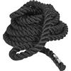 Gorilla Sports® Corda da Battaglia - 38mm/50mm, 15m Lunghezza, Antiscivolo, Manici in Gomma, Nero - Battle Rope, Fune di Allenamento, Corde da l'Allenamento di Forza, per Fitness, Palestra