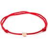 FEIHUI Bracciale Intrecciato,Corda di Cotone Rosso Braccialetti con Ciondoli Regolabili Intrecciati A Cuore Dorato Semplice Regalo di Amicizia per Ragazzo Ragazza Coppie Uomo Donna Unisex