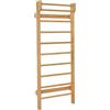 RELAX4LIFE Spalliera Svedese in Legno, Scala Svedese da Allenamento con Barra per Trazioni, Spalliera Palestra per Bambini e Adulti, Carico Massimo 100 kg (Naturale, 195 x 80 x 14 cm)