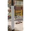 ESSLIVE Cuscino per Palo di Basket Rivestimento Protettivo Esterno per Pali 150cm Altezza, Paracolpi Blu Rosso Arancione Giallo Bianco per Pali Metallici Rotondi da Canestri(White,Inner Dia 70mm)