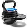 BRAINGAIN Kettlebell regolabile da 18 kg 7-in-1 per attrezzatura da palestra domestica, risparmia tempo, spazio ed energia, 7 pesi in un kettlebell, ideale per allenamento con pesi e allenamenti per