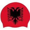 GONMFKM Cuffia Da Nuoto Con Bandiera Albanese Cuffia Da Nuoto Personalizzata Originale Adatta Per Capelli Lunghi Corti Cuffia Da Nuoto In Silicone Impermeabile Per Donne Uomini Adulti Giovani Unisex Albania
