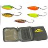 Carson KIT 5 ONDULANTI GR 3 + ASTUCCIO PORTA ARTIFICIALI SPINNING PESCA TROTA LAGO