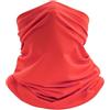 DEZYPZAM Copricapo Multifunzione Bandana Foulard Scaldacollo | Fascia Bandana Multiuso | per Moto, Bici Running, Sciare, Sport All'Aria Aperta | Copricapo Sportivo (Rosso)