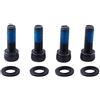 U/D Set di 4 viti in acciaio per bici ciclismo MTB pinza freno a disco adattatore (M6* 18mm)
