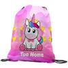 quickgadget Sacca Ginnastica GYMBACK Unicorno sport D06 - sacchetto sportivo Fashion Borsa, Piscina, Dance Bag, Zaino Scuola per Ragazze Donne Bambini, 35 x 45 cm personalizzato con nome