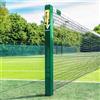 FORZA Vermont Pali da Tennis Quadrati | Pali in Acciaio Regolamentari ITF [3 Colori & Bussole Opzionali] (Bussole con Coperchio, Blu)