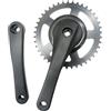 Zilimontt Guarnitura in lega di alluminio con corona a 42 denti, lunghezza pedivella 170 mm, compatibile con bici elettriche, Fixie, strada e bici - Design del movimento centrale conico quadrato