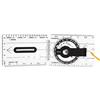 Tbest Mini bussola di base, mappa esterna in plastica leggera Accessorio strumento bussola mappatura righello trasparente sostituzione per campeggio, escursionismo, ciclismo, caccia.