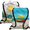 TUART Sacca Sportiva Personalizzata con Paesaggi Naturali Mare e Montagna Escursionismo, Poliestere Riciclato, 40x48cm 15L, Design Italiano con Frasi Motivazionali