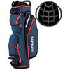 COSTWAY Borsa da Golf Leggera e di Grande Capacità, Sacca da Golf con 14 Divisori, 8 Tasche, Cappuccio Antipioggia, Tracolla, Borsa Termica per Bevande, Ideale per Uomini e Donne (Blu)