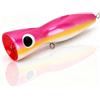 HERCHR Esche da Pesca Offshore, Esca Big Popper Design Attraente Riflettente del Colore Tiglio 18 Cm 120 G Esca in Legno per Spigola Tonno GT Trota