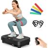THERUN Pedana Vibrante Dimagrante 99 Livelli, 5 Programmi Preimpostati, Piattaforma Vibrante per Allenamento Corpo Completo, Brucia Grassi e Tonificazione, Uso Casa con Bande Elastiche e Telecomando