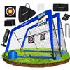 KESSER® Cancelli da calcio per bambini,Set di 2 | Porte da calcio pieghevoli in fibra di vetro per interni, esterni e giardini | Con borsa per il trasporto 6X coni + Pompa, Antracita