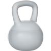 SPORTNOW Kettlebell 4kg in PVC e Sabbia Metallica per Allenamento Spalle e Bicipiti, 19x19x26 cm, Grigio