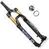 FukkeR Forcella Anteriore Mountain Bike 27.5 29 Pollici Conico Forchetta Ammortizzata MTB Ciclismo 1-1/2 Escursione 120mm Perno Passante 15×110mm Smorzamento (Color : Black Remote, Size : 29inch)