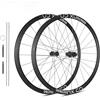 DHNCBGFZ Ruote Bici Da Corsa 700C Cerchio In Lega Di Alluminio Ultraleggero Freni A Disco 30 Mm Mozzo Center Lock Perno Passante 100 Mm/142 Mm(Black white)