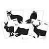 X-Targets Bersagli Hunting Package/4 X 5 diverse dimensioni di Caccia Bersagli/carta 120 G/M²