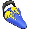 KBOLAE Sella per bici per bambini Accessori per ciclismo di sicurezza in pelle PU Accessori per bici per bambini Blu A, 20x13,5 cm