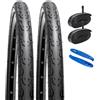 YunSCM 2Pcs Pieghevole 26 pollici pneumatici 26x1.50 ETRTO 40-559 e 26 pollici Camera d'aria AV32mm valvola Schrader, compatibile Bicicletta 26x1.50 pneumatici e Camera d'aria