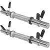 GORILLA SPORTS® Barra Manubri - Singola o Set di 2, Lunghezza 35cm, 30mm, con Chiusura A Molla, in Acciaio Cromato - Bilanciere Manubrio, Barre Pesi, Palestra Casa, Sollevamento, Allenamento, Fitness