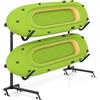 COSTWAY Porta-Kayak Autoportante, Rastrelliera per Kayak con Base Larga, Piedi Regolabili e Coperture Imbottite, Scaffale autoportante per Canoa per SUP e Canoe, Portata 80 kg