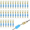 Nexoria Girelle da pesca in mare, 50/100/200 pezzi per pesca a barile girevole in acciaio inox girevole ad alta velocità connettore da pesca girevole girevole da pesca girelle e clip per pesca (S, 50 pezzi)