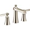 Moen TS6984 Flara - Maniglia a due manici, 20 cm Widespread - Kit di finiture per rubinetto del bagno, senza valvola, cromato, TS6984NL, 0V