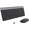 Logitech MK470 tastiera Mouse incluso USB QWERTY US International Grafite