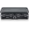 SEVERIN Raclette Grill, 1400W, 8 Padelline Antiaderenti, 8 Spatole, Piastra in Ceramica (41,5x26 cm), Temperatura Regolabile, Cavo Lungo 195cm, 42,0 x 28,0 x 12,0 cm, Nero - RG 9670
