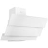 Wiggo Cappa aspirante da 60 cm, senza cappuccio, uscita 300 m³/h, display touch a 3 livelli, inclinata con filtro antigrasso e 2 filtri a carbone, cappa aspirante con 3 parti frontali in vetro bianco