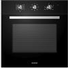INFINITON ELECTRONICS Infiniton Forno multifunzione M658BK, 65 litri, 9 funzioni, finitura CRYSTAL BLACK, controllo meccanico con termostato regolabile, griglia, illuminazione interna, design con maniglia con finitura inox