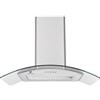 Continental Edison Cappa decorativa - CONTINENTAL EDISON - CEH60GS2 - Classe A - 60 x 47 x 50/84 cm - Acciaio inox / Vetro