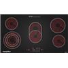 PremierTech Piano Cottura Incasso Vetroceramica Nero, 5 Zone 90cm, Display Led, Touch Control, Dual Zone, Timer, Blocco Sicurezza, Regolazione Livelli, PC5C90