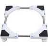 Generic Base per lavatrice regolabile Base per lavatrice multifunzionale Altezza 9-12 cm Supporto regolabile Lunghezza/larghezza 42-65 cm Asciugatrice Lavastoviglie Vassoi per pavimento Base per fri