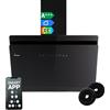 KKT KOLBE A+++ Cappa aspirante 80 cm 782 cbm/h, ricircolo, senza testa, cappa da parete | vetro nero | automatico | APP WiFi intelligente | SensorTouch | illuminazione LED RGBW |