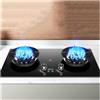 Generic Fornello a gas 2 fuochi con timer bifacciale e protezione fiamma 5,0/5,2 kW compatibile con gas naturale