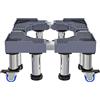 MQZHUK Supporto per Lavatrice, Base per Lavatrice Regolabile Lunghezza/Larghezza 41-63cm Altezza 23-25cm Supporti 100 kg, Base per Lavatrice per Frigorifero Asciugatrice e Congelatore 8 Piedi Fissi Gray