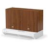 Linea Azzurra Sopracappa 90 con Depuratore Pensile Cucina Sospeso in Legno Mobile H49xL90xP32 Depuratore H15xL90xP48cm Made in Italy Facile da Installare (Noce Antico)