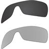 EZReplace Lenti di ricambio per occhiali da sole Oakley Batwolf OO9101 (lenti polarizzate), Carbone + argento metallizzato, Taglia unica