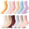 ANTSANG 12 Paia di Calzini Antiscivolo per Bambini e Neonati Calze in Cotone con Grip per Bambine e Bambini(Animale Divertente,26-28)