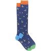 Gallo Calze lunghe blu inglese fantasia funghi