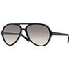 Ray-Ban Cats 5000 Classic-Neri-Lenti Grigie-RB4125 601/32 59-13 Occhiali da Sole, Nero, Taglia Unica Unisex-Adulto