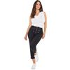 Joe Browns Pantaloni Capri da Donna Rock Chick con Bottoni, Nero, 52