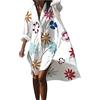 Fulidngzg Copricostume Donna Mare Estate Taglia Grande Costume Spiaggia Vacanza Bikini Copri Piscina Bagno Camicia Lunga Sexy Cover Up Abito Casual Scollo a V Camicetta Sciolti
