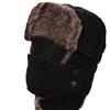 BE-TOOL Cappello bomber invernale unisex 3-in-1 con scaldacollo, paraorecchie e copertura integrale del viso rimovibile, cappello trapper antivento per sci e ciclismo, Verde, Taglia unica